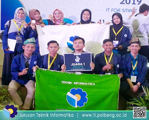 Tim Ukhti Squad dari  Jurusan TI Berhasil Meraih Juara 1 bidang Cipta Inovasi KMIPN 2019